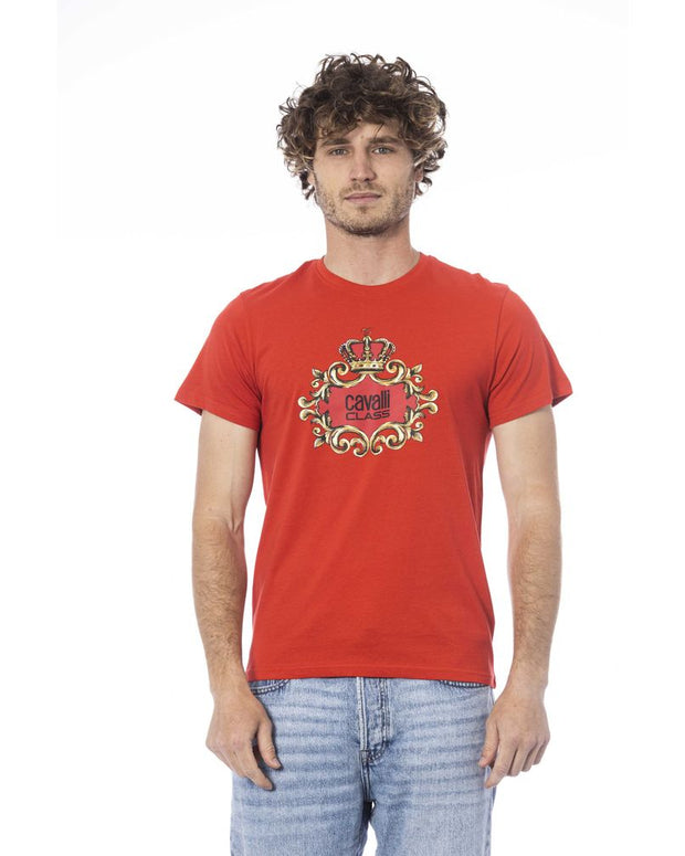 Red Cotton Men T-Shirt