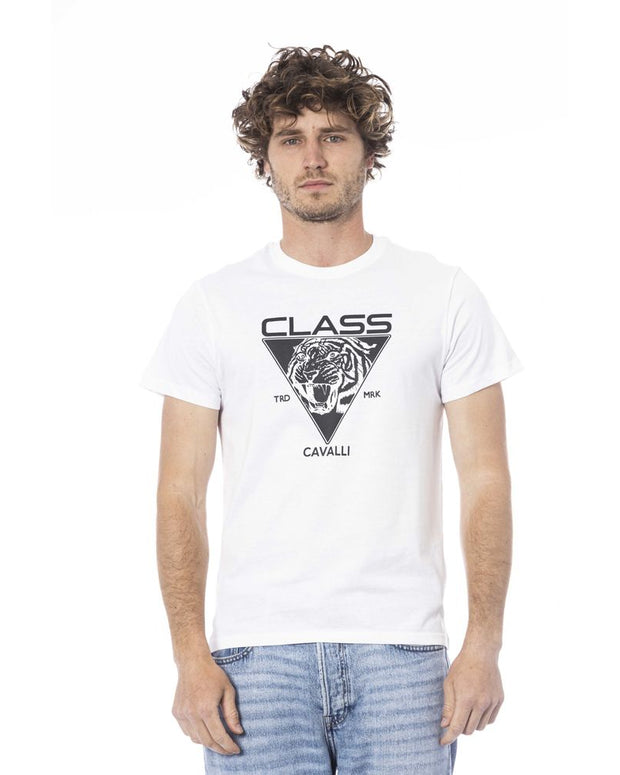 White Cotton Men's T-Shirt