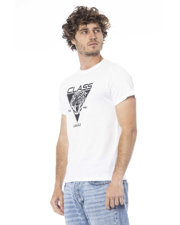 White Cotton Men's T-Shirt