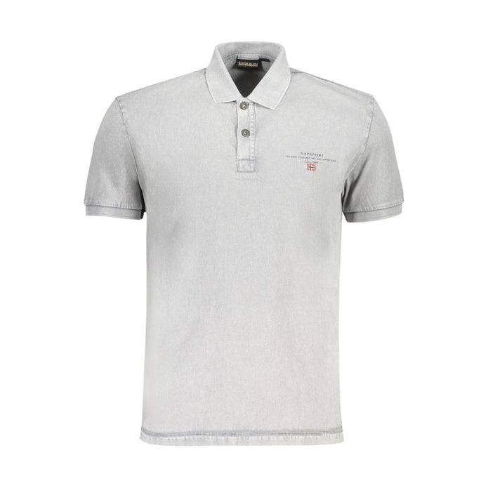 Gray Cotton Polo Shirt