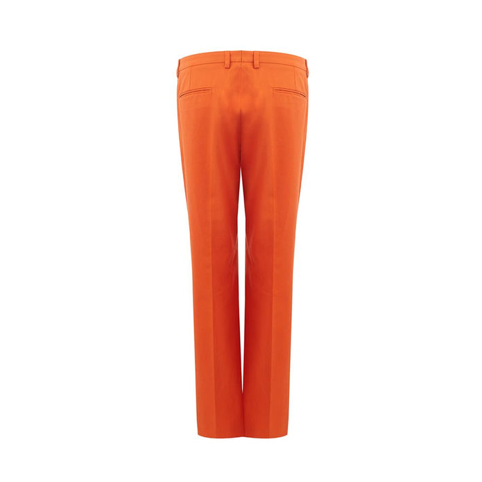 Elegant Cotton Orange Pants