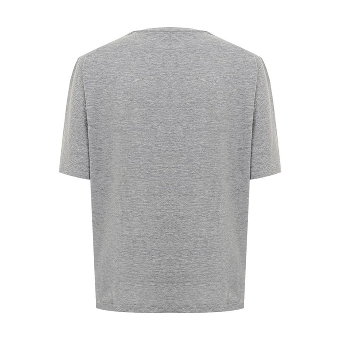 Elegant Gray Cotton Top for Women