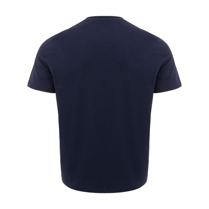 Sleek Blue Cotton Tee for Men