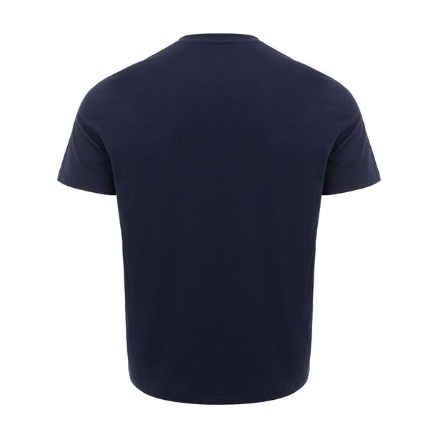 Sleek Blue Cotton Tee for Men