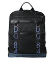 Black Nylon DG Logo School Backpack Men Bag