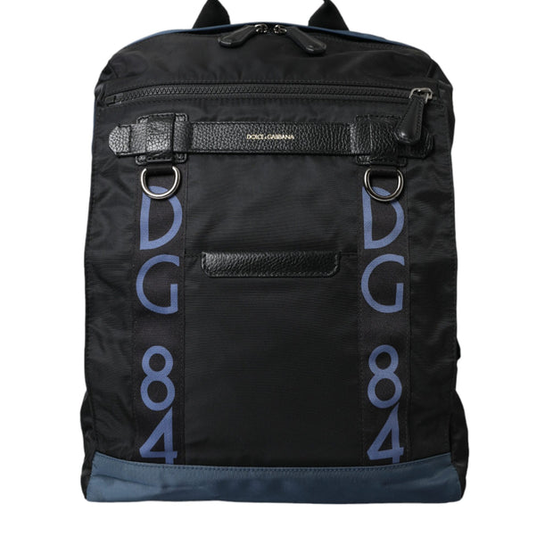 Black Nylon DG Logo School Backpack Men Bag