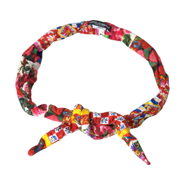 Multicolor Carretto Print Waist Belt