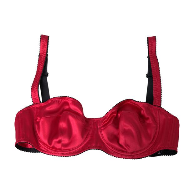 Bordeaux Silk Stretch Balconcino Bra Underwear