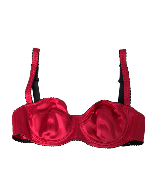 Bordeaux Silk Stretch Balconcino Bra Underwear
