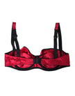 Bordeaux Silk Stretch Balconcino Bra Underwear