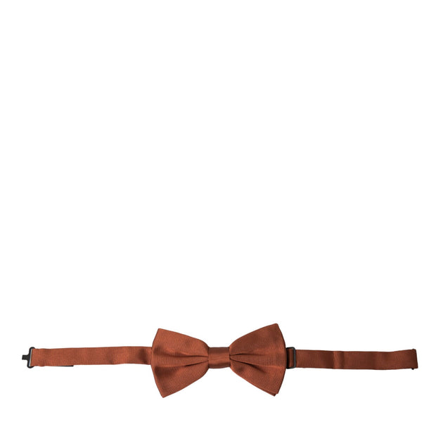 Brown Silk Adjustable Neck Men Bow Tie