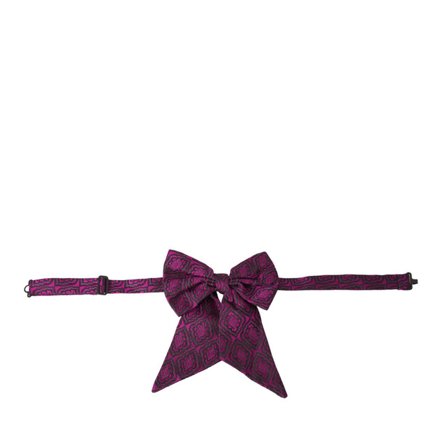 Purple Ribbon Silk Adjustable Neck Men Bow Tie