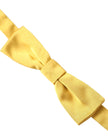 Yellow Silk Adjustable Neck Men Bow Tie