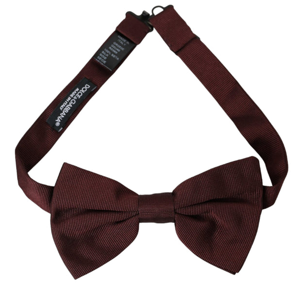 Maroon Silk Adjustable Neck Men Bow Tie