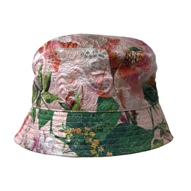 Multicolor Floral Jacquard Bucket Hat Men