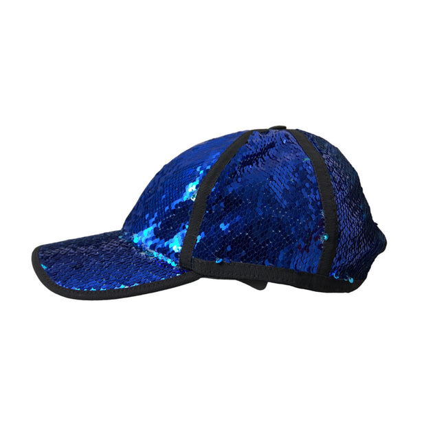 Royal Blue Sequin Baseball Hat Men