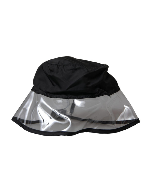 Black Polyester Plastic Bucket Hat Men