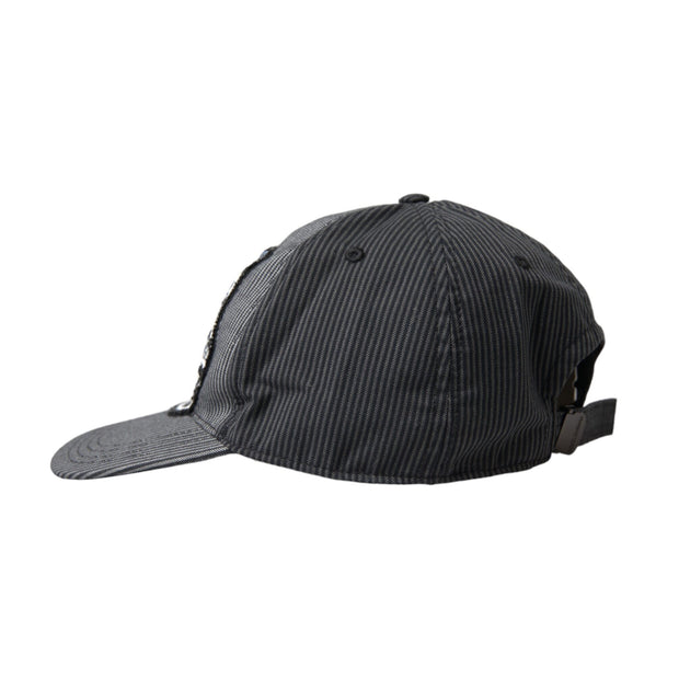 Black Cotton Embellished Baseball Hat Men