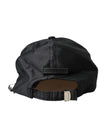 Black Silk Cotton Logo Baseball Hat Men