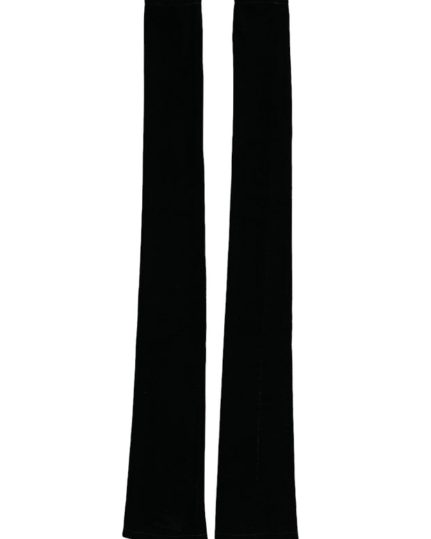 Black Nylon Finger Less Elbow Long Gloves