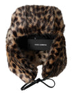 Multicolor Leopard Fur Trapper Women Hat