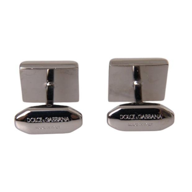 Silver Plated Brass Pin Crystal Cufflinks