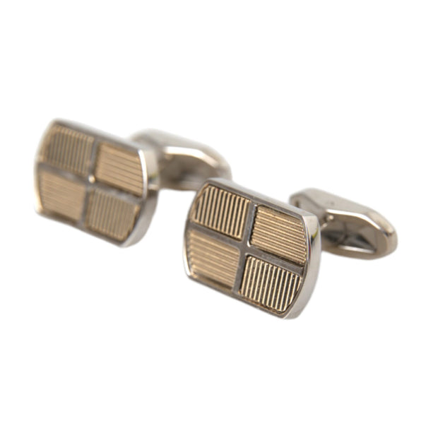 Silver Gold Plated Metal Brass Pin Cufflinks