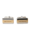 Silver Gold Plated Brass DG Logo Pin Cufflinks