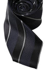 Black White Stripes Silk Adjustable Tie