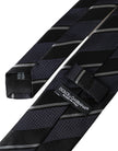 Black White Stripes Silk Adjustable Tie