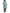 Light Blue Quilted Hooded Puffer Jacket Men
