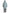 Light Blue Quilted Hooded Puffer Jacket Men