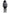 Black White Stripes Hooded Puffer Jacket