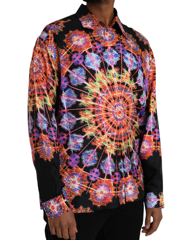 Multicolor Luminarie Silk Men Casual Shirt