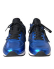 Blue Black Calf Hair Leather Sneakers Shoes