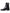 Black Leather Crystal Buckles Boots Shoes