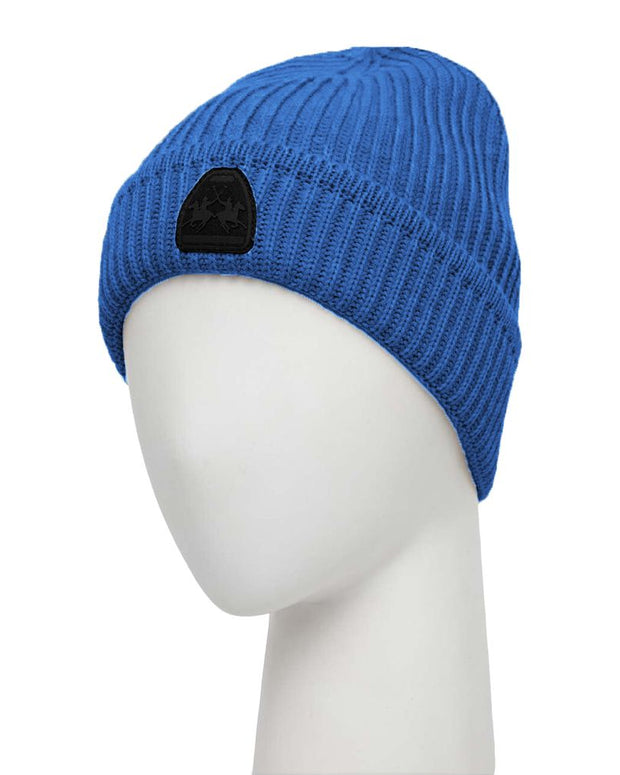 Blue Acrylic Men Beanie
