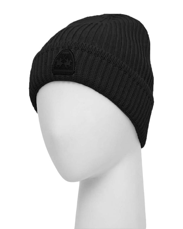 Black Acrylic Men Beanie