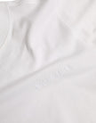 White Cotton Crew Neck Short Sleeves T-shirt