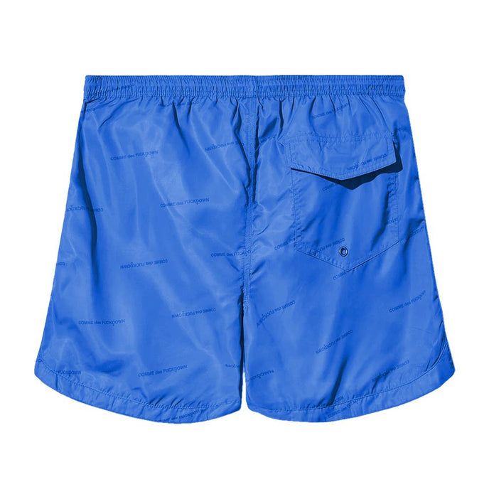 Blue Polyester Men's Swim Short