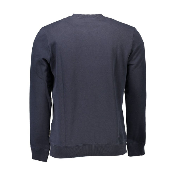 Blue Cotton Men Sweater