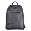 Blue Leather Men Backpack