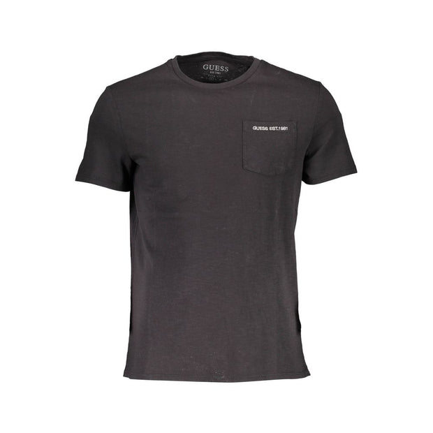 Black Cotton Men T-Shirt