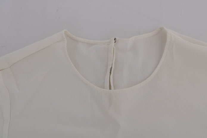 White Silk ITALIA IS LOVE Blouse T-shirt