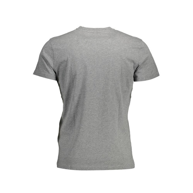 Gray Cotton Men T-Shirt