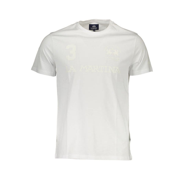 White Cotton Men T-Shirt