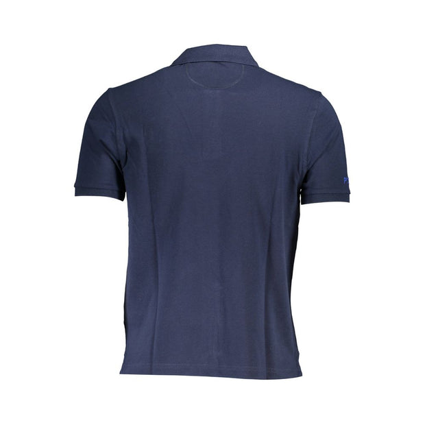 Blue Cotton Mens Polo Shirt