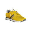 Yellow Polyester Men Sneaker