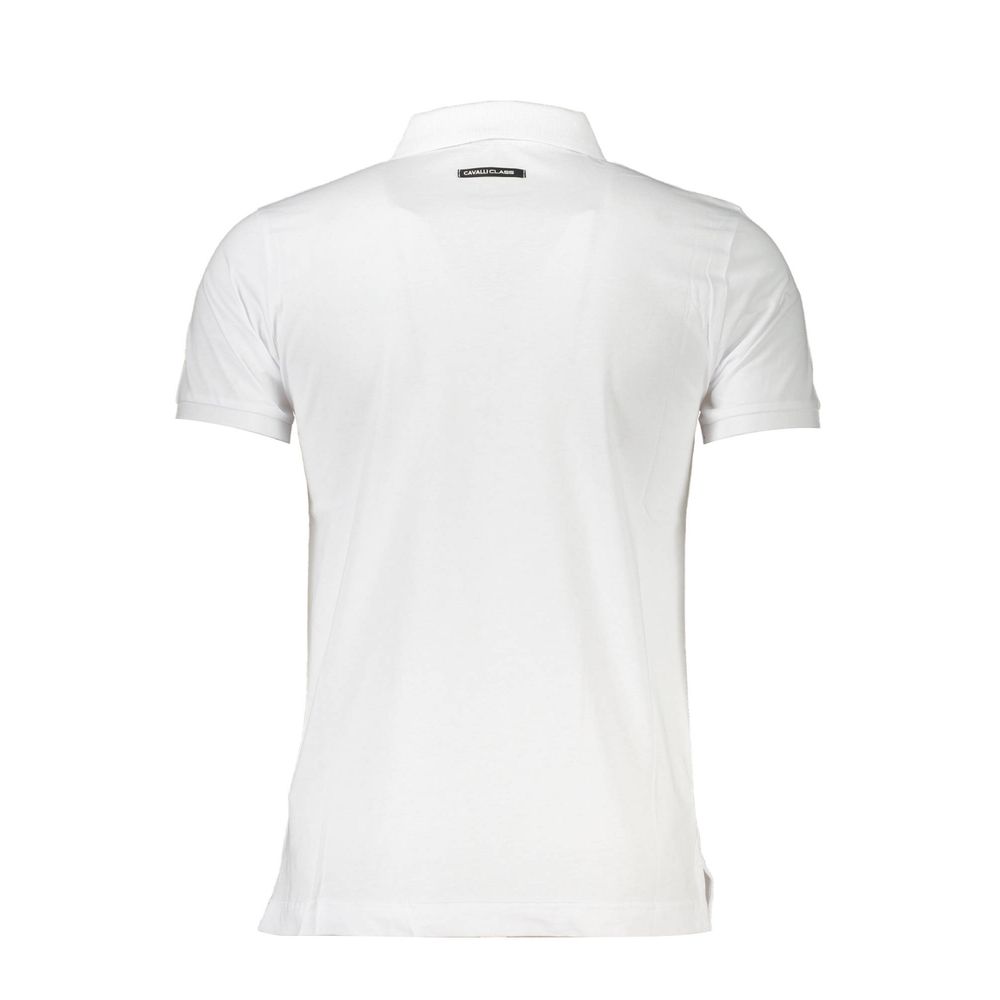 White Cotton Men Polo Shirt