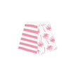 Chic Pink Striped Drawstring Shorts